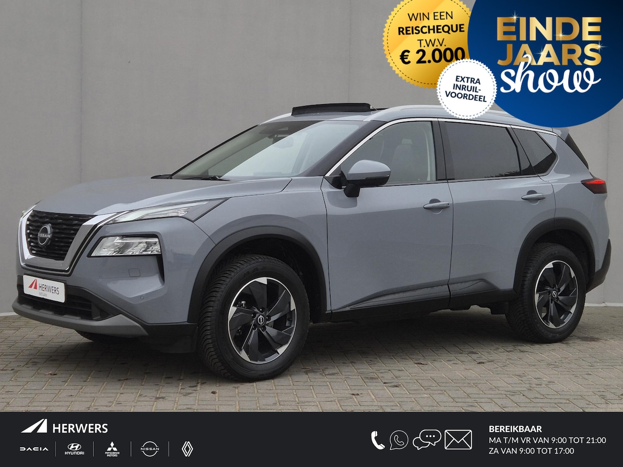 Nissan X-Trail - 1.5 MHEV 163pk N-Connecta Automaat / Fabrieksgarantie tot 03-2028 <100.000 / 2000kg Trekge - AutoWereld.nl
