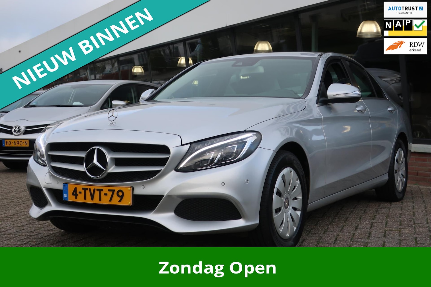 Mercedes-Benz C-klasse - 180 Ambition 1e EIG_LED_NAVI_PDC V+A_CRUIS_DOH_NAP. - AutoWereld.nl