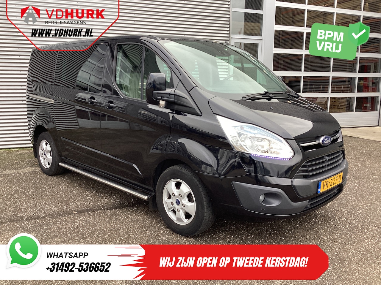 Ford Transit Custom - 2.2 TDCI 155 pk Limited DC Dubbel Cabine 2xSchuifdeur/ Elek. Stoel/ Leder/ Stoelverw./ Sid - AutoWereld.nl