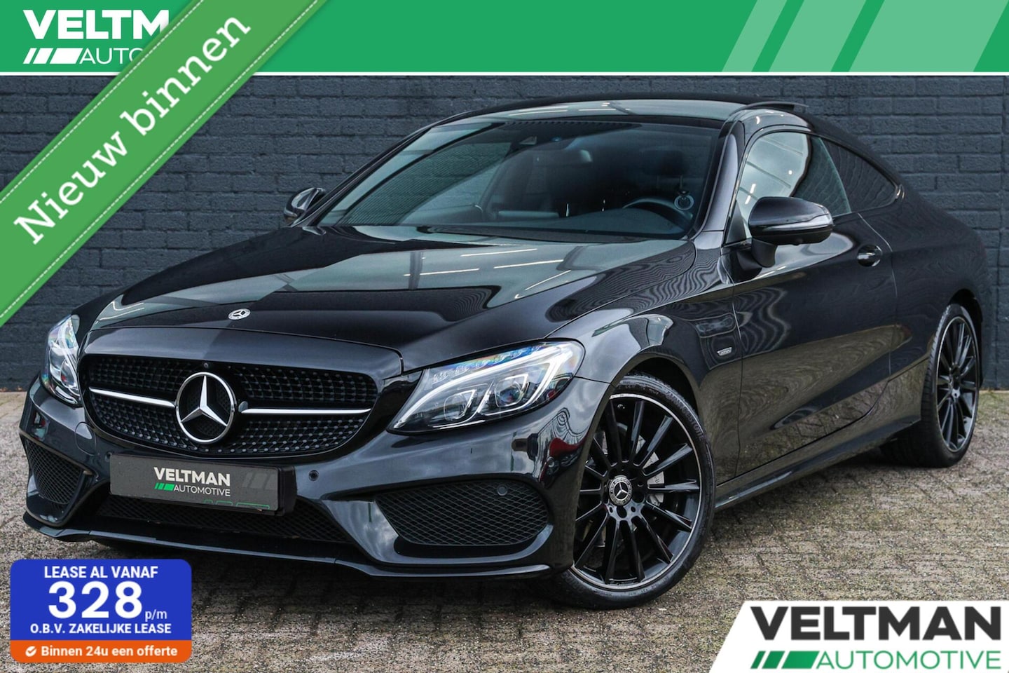 Mercedes-Benz C-klasse Coupé - 180 AMG LINE PANO MEMORY 19INCH NIGHT - AutoWereld.nl