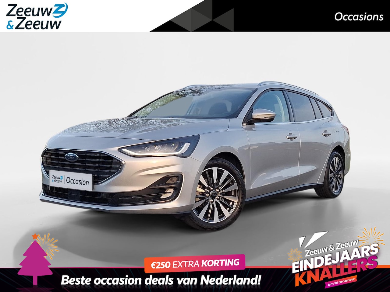 Ford Focus Wagon - 1.0 EcoBoost Hybrid Titanium X | NL Auto | Winterpack | Climate Control | Camera | Pakeers - AutoWereld.nl