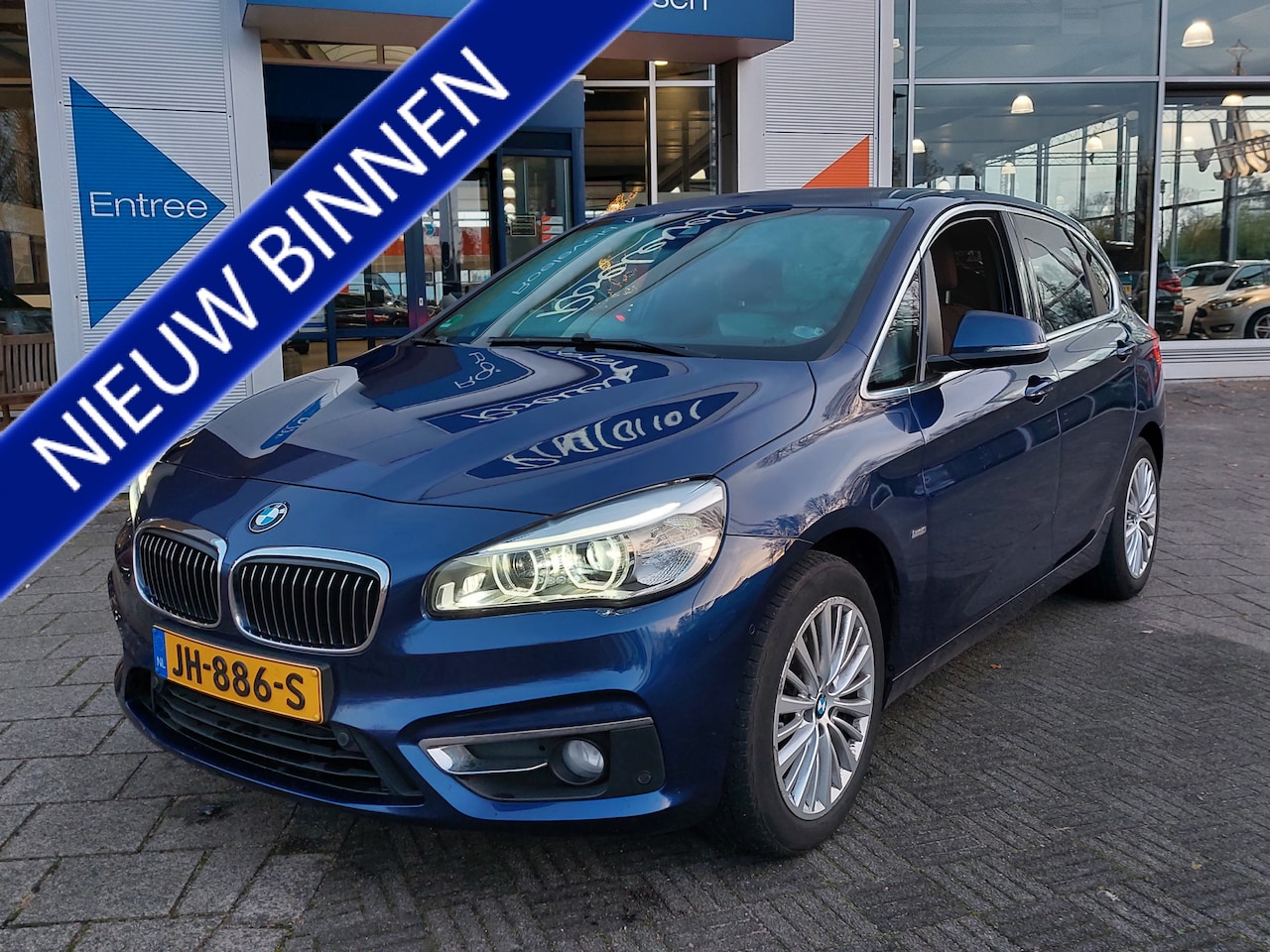 BMW 2-serie Active Tourer - 220i 192pk Automaat High Executive | Origineel NL | Navi | Clima | Cruise | Leder+Stoelver - AutoWereld.nl