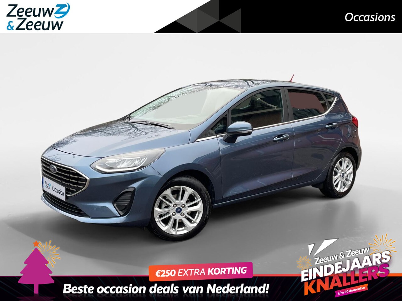 Ford Fiesta - 1.0 EcoBoost Hybrid Titanium 125PK | 16" Lichtmetalen velgen | Climate Control | Parkeerse - AutoWereld.nl