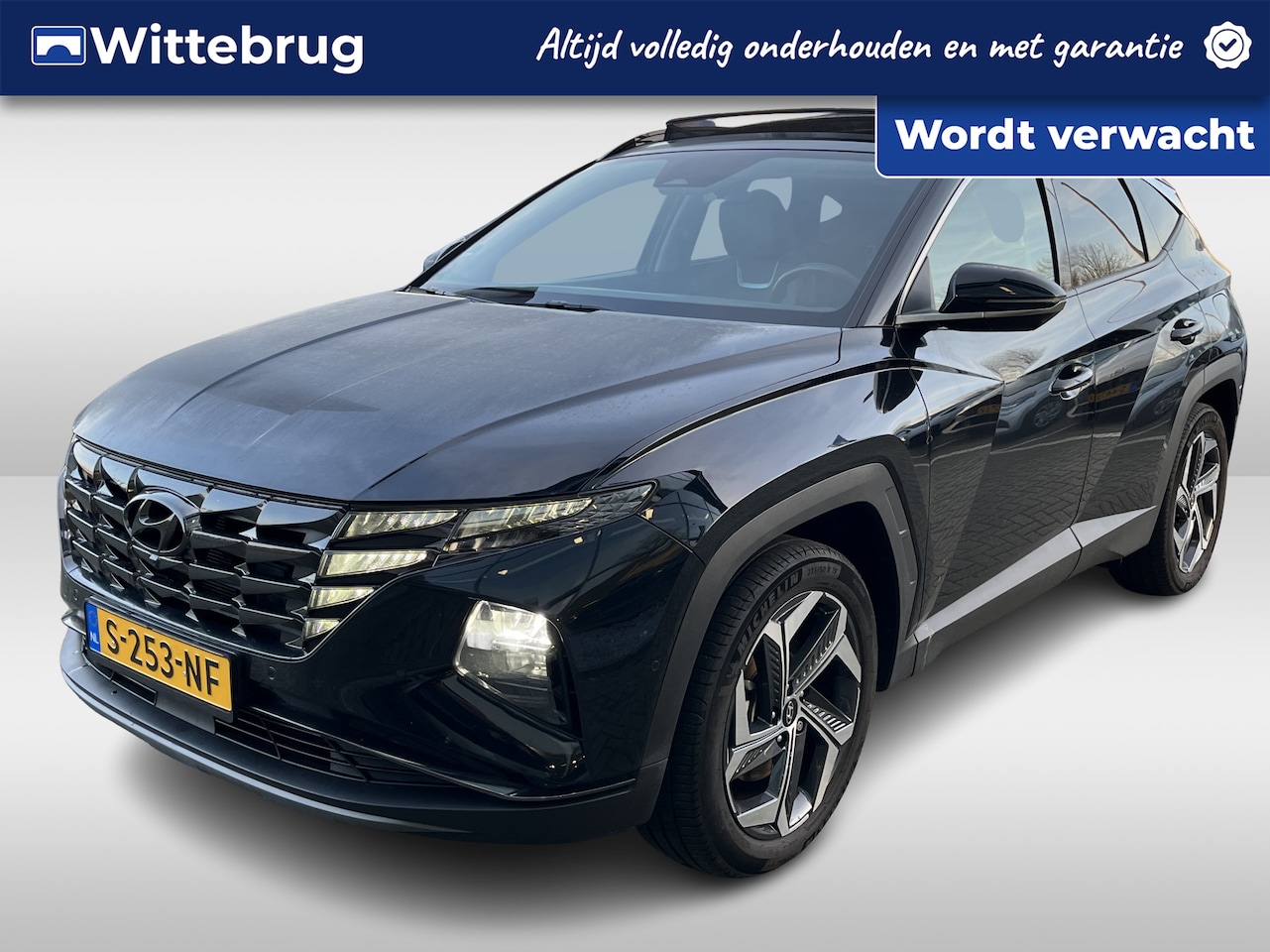 Hyundai Tucson - 1.6 T-GDI PHEV Premium Sky 4WD OPEN DAK | LEDER | FULL LED | TREKHAAK - AutoWereld.nl