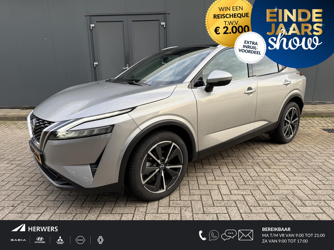 Nissan Qashqai - 1.3 MHEV Xtronic Tekna / Trekhaak ( 1.800 KG ) / All season banden / Panoramadak / Elektri - AutoWereld.nl