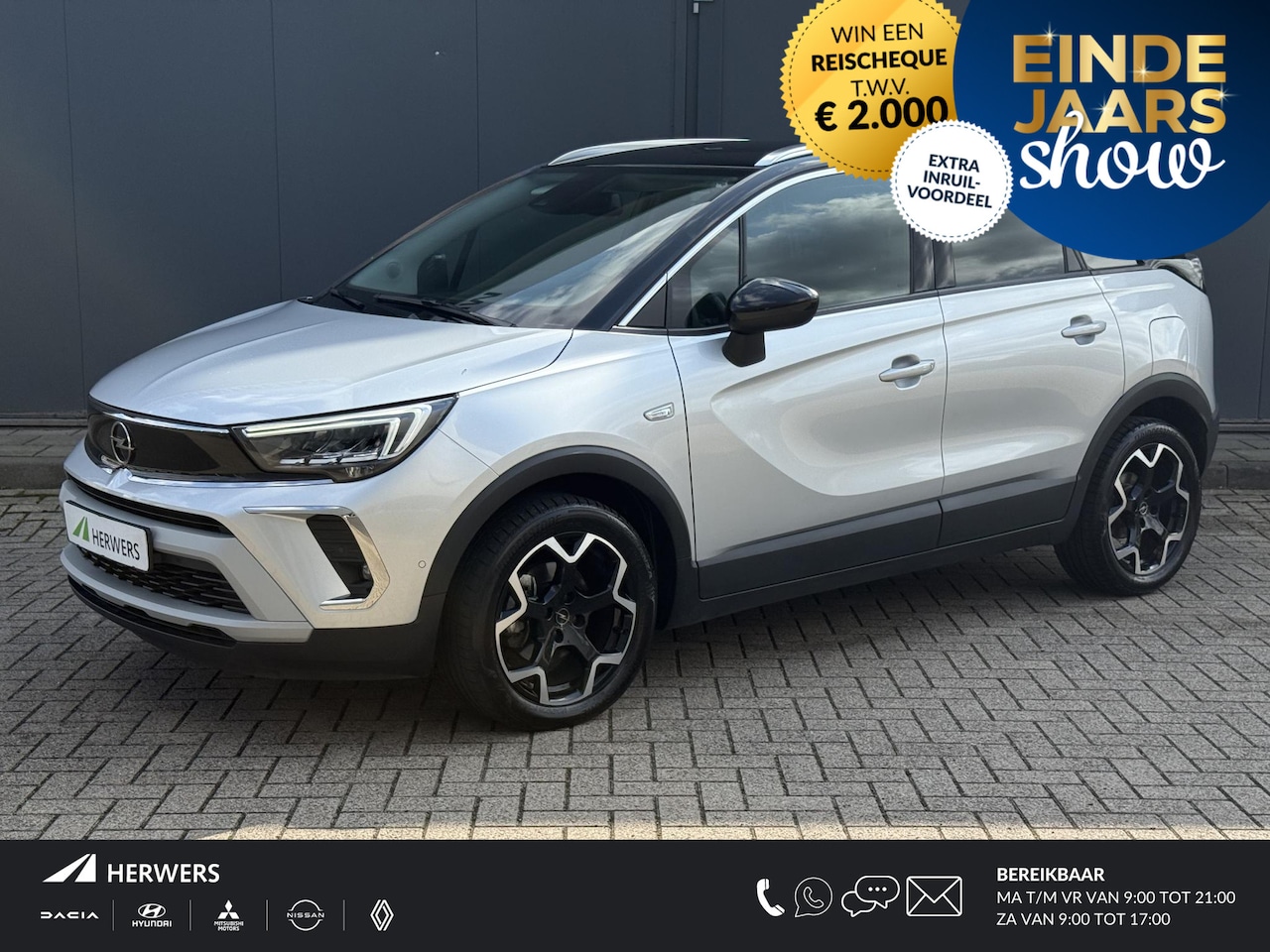 Opel Crossland - 1.2 Turbo Ultimate / Comfortstoelen voor AGR / Alcantara / 17" Lichmetalen velgen / Naviga - AutoWereld.nl