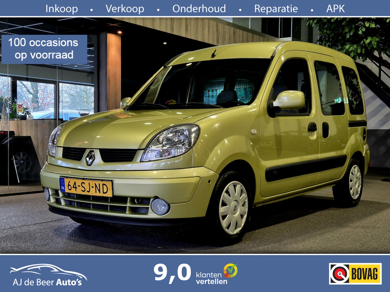 Renault Kangoo - 1.6i 16v Kaleido Airco | Dubbele schuifdeuren | Audio-cd | Metallic - AutoWereld.nl