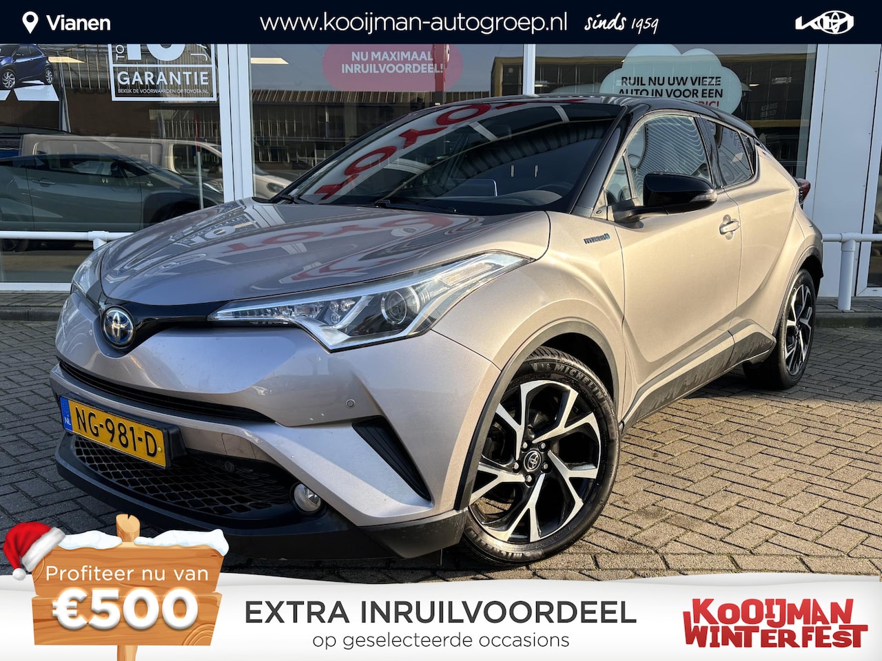 Toyota C-HR - 1.8 Hybrid Bi-Tone NL auto, 1e eigenaar, dealeronderhouden, keurige luxe auto - AutoWereld.nl