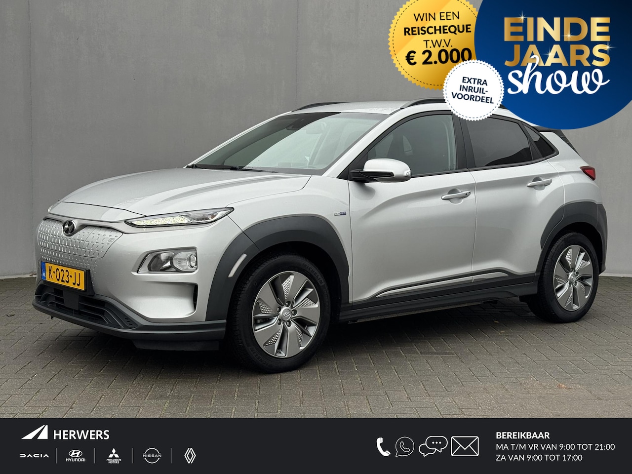 Hyundai Kona Electric - EV Fashion 64 kWh Automaat / Accu SoH 97,4% / HUD / Camera / Adaptieve Cruise / Apple Carp - AutoWereld.nl