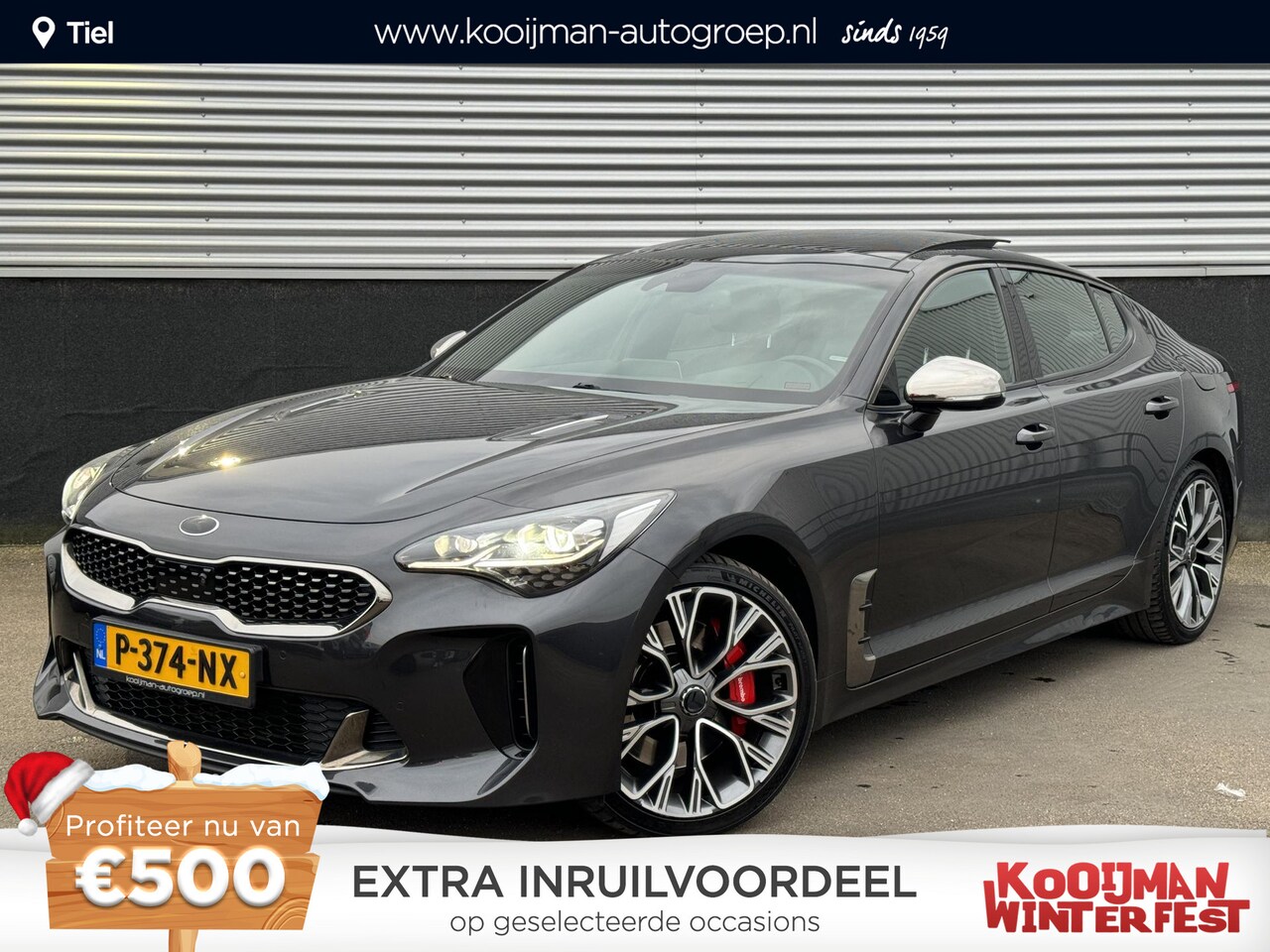 Kia Stinger - 3.3 V6 T-GDI AWD GT 3.3 V6 T-GDI AWD GT 370 PK, Schuif/kanteldak, Lederen bekleding, 360" Camera, BTW-auto, On - AutoWereld.nl