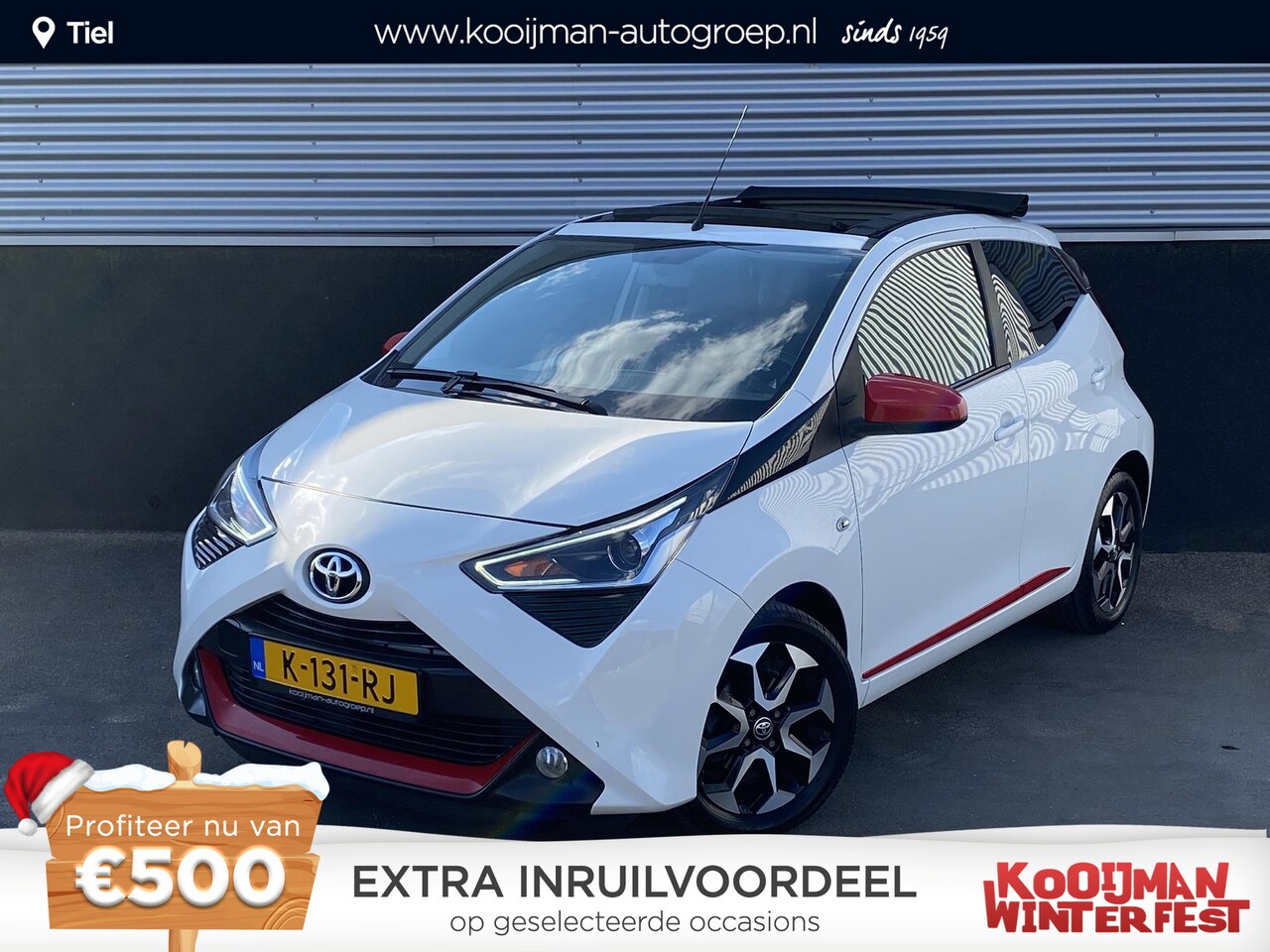Toyota Aygo - 1.0 VVT-i x-joy cabrio Sportieve auto met rode accenten en een Cabriodak! Airconditioning, - AutoWereld.nl