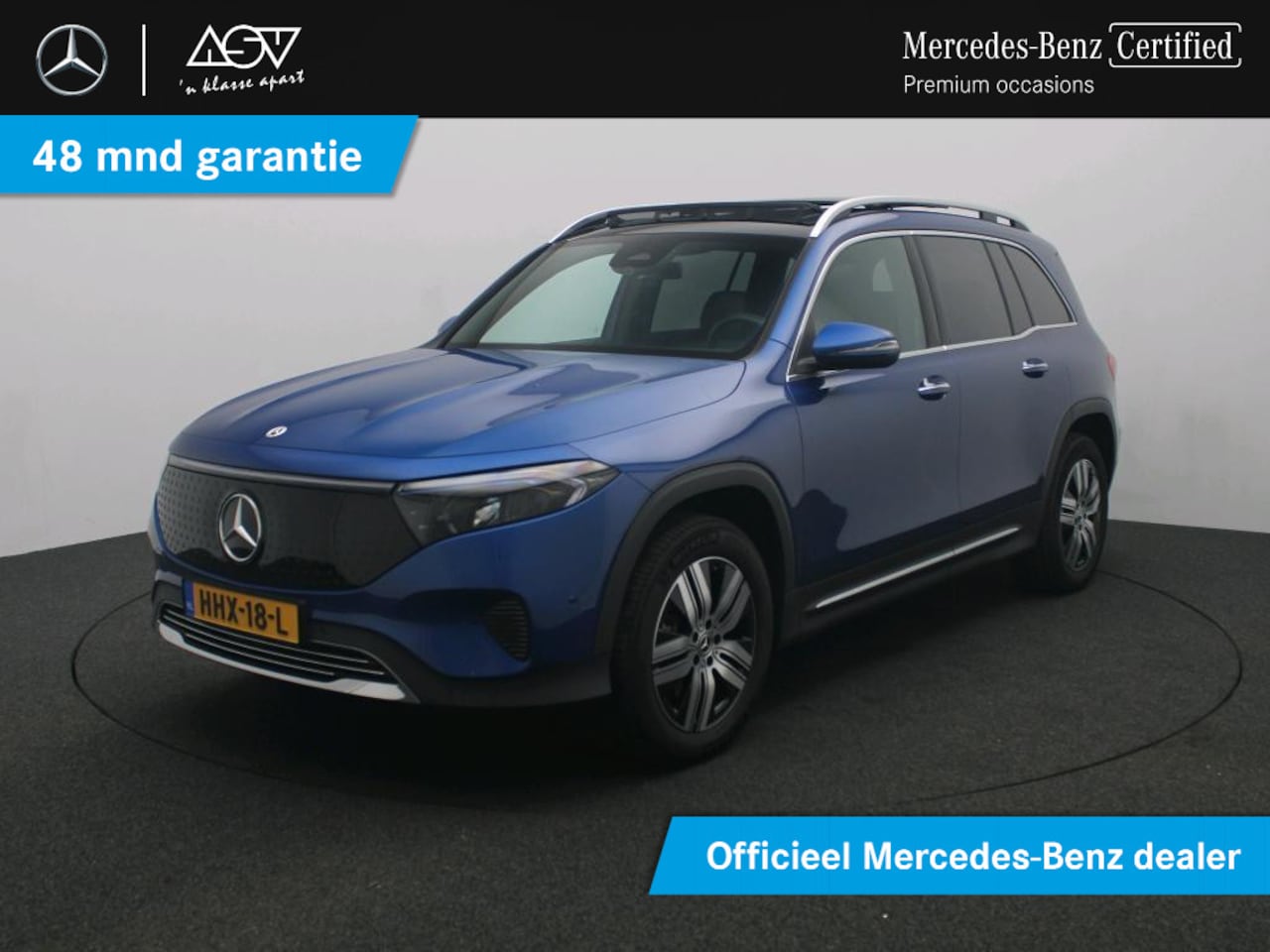Mercedes-Benz EQB - 250+ Luxury Line 7p. 71 kWh 7 persoons, Panoramadak - AutoWereld.nl