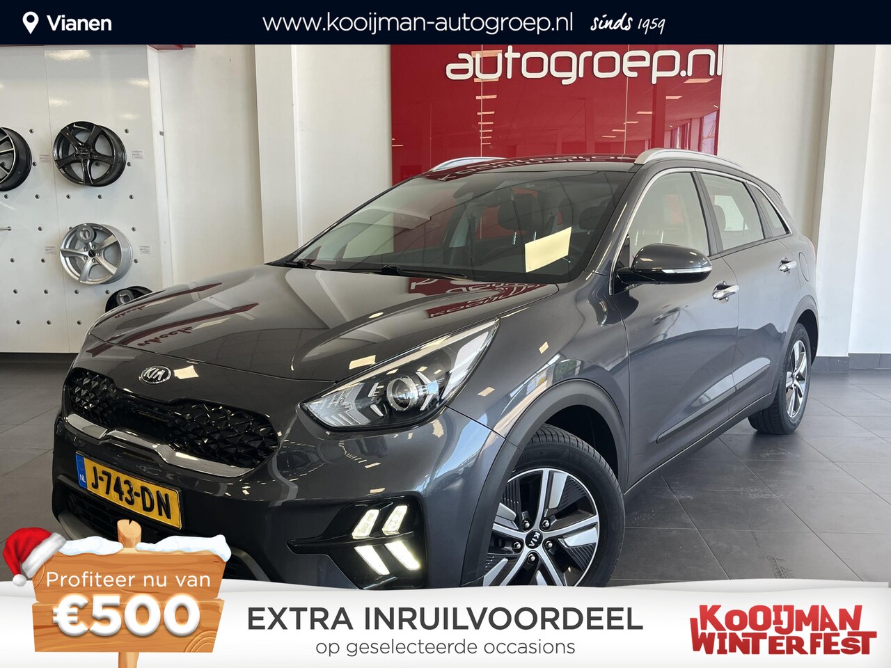 Kia Niro - 1.6 GDi Hybrid DynamicLine Adaptieve Cruisecontrol, Apple Carplay, Android Auto, Navigatie - AutoWereld.nl