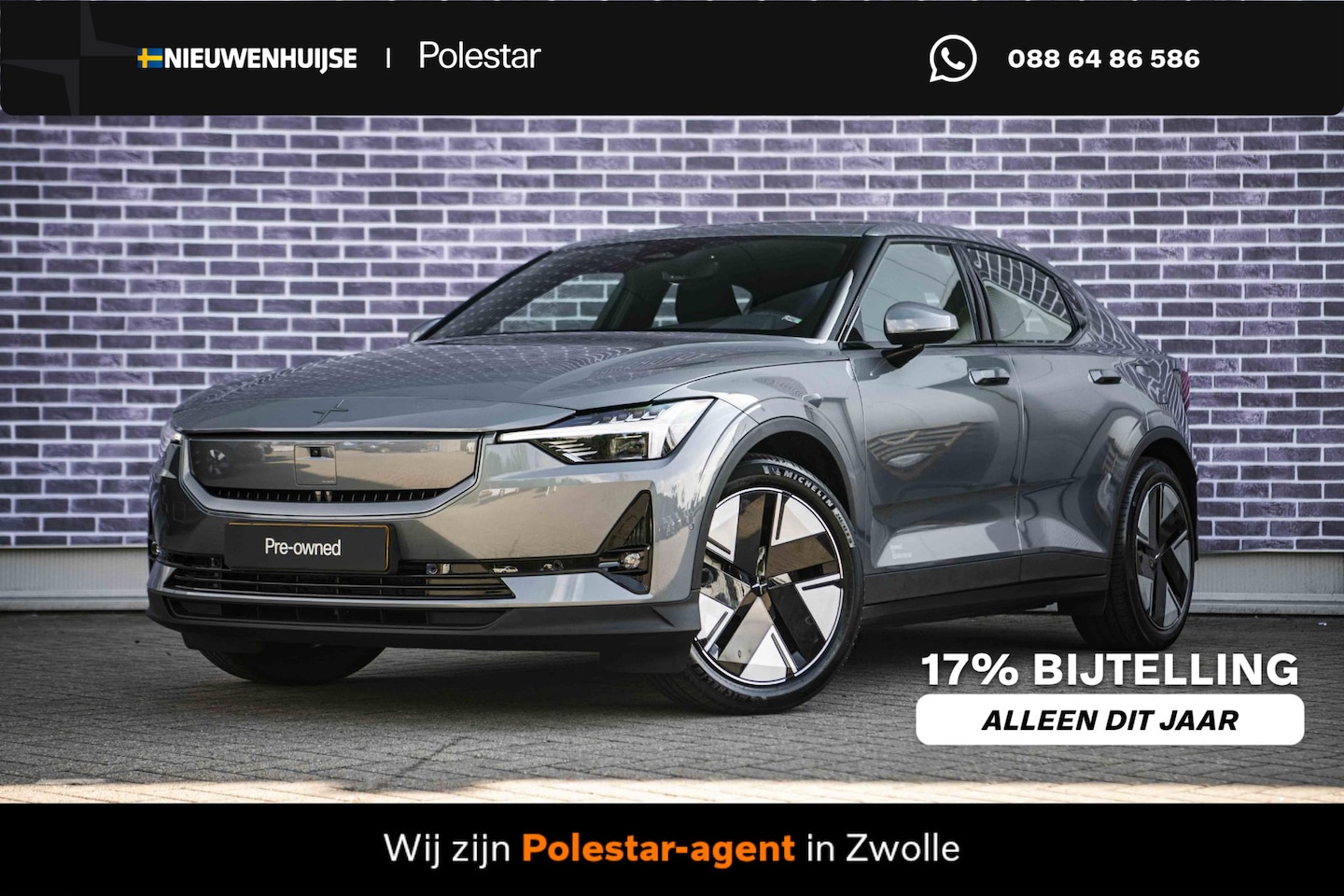 Polestar 2 - Long Range Dual Motor 82 kWh Plus | Pilot pack | Climate pack | Pixel LED koplampen | Pano - AutoWereld.nl