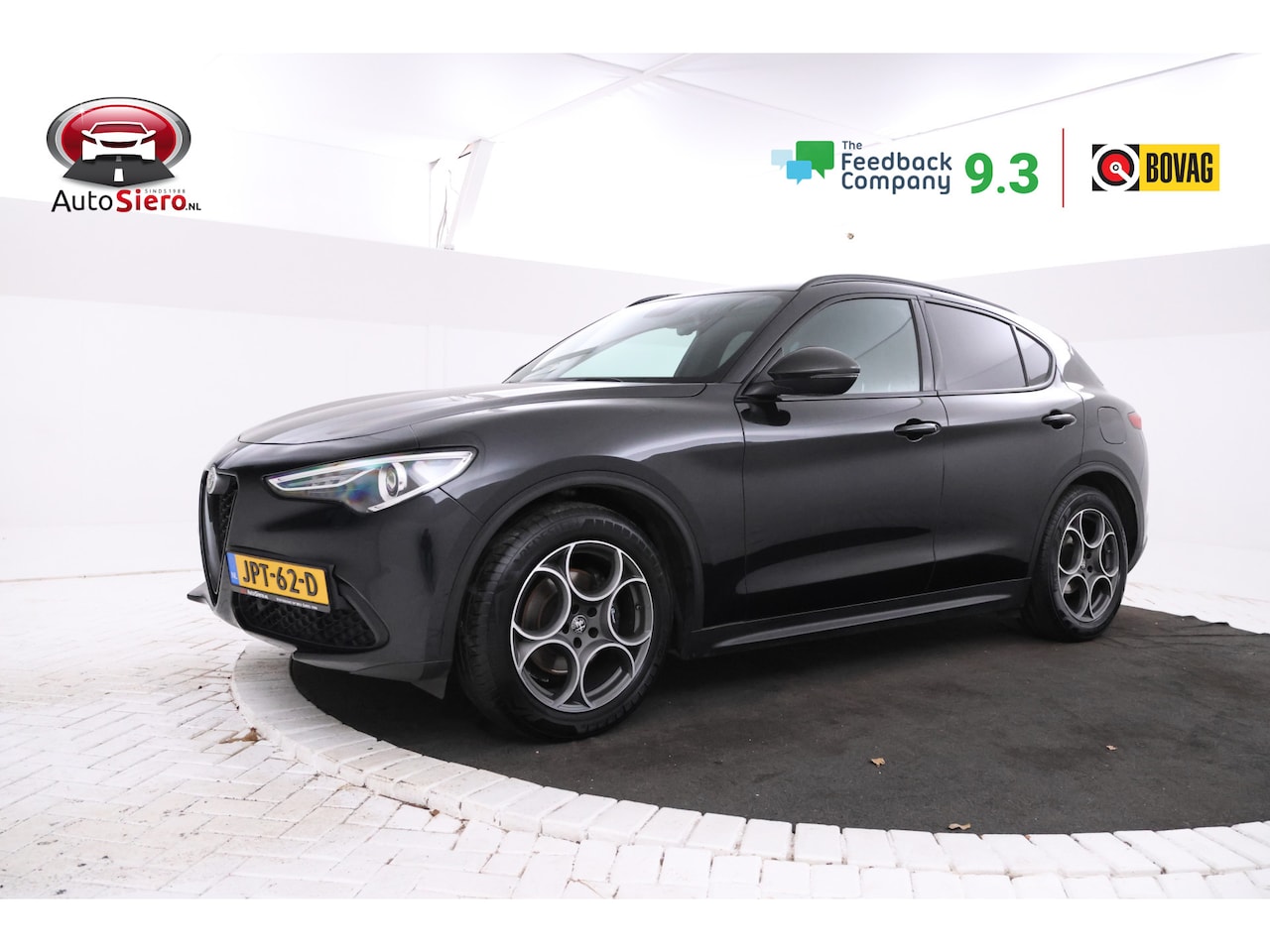 Alfa Romeo Stelvio - 2.2d B-Tech Alles zwart, Volledier, Climate, Trkehaak, - AutoWereld.nl