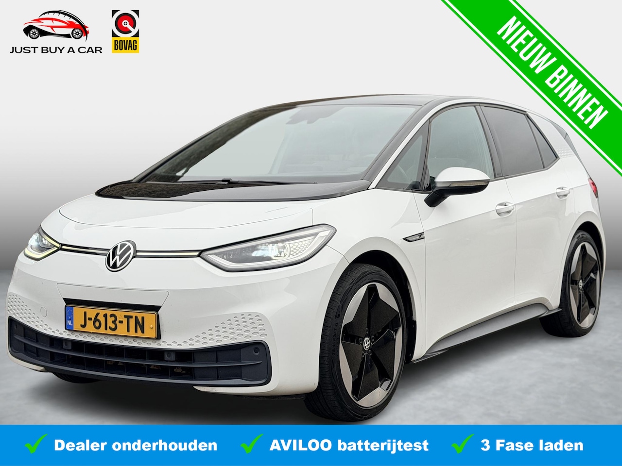 Volkswagen ID.3 - First Max 58 kWh SoH 90% / Trekhaak / 3 Fase / Massage / Panoramadak / Stoel en stuurverwa - AutoWereld.nl