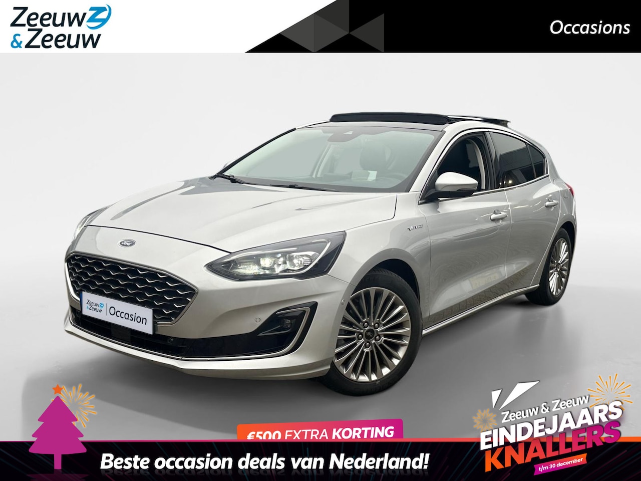 Ford Focus - 1.5 EcoBoost Vignale 1e Eigenaar | Panoramadak | Lederen bekleding | Dodehoek Detectie | W - AutoWereld.nl