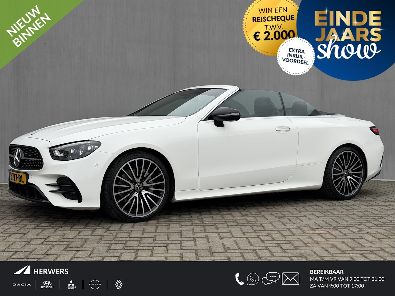 Mercedes-Benz E-klasse Cabrio - 200 AMG Line / Burmester / Matrix / Nekverwarming / elektr. Stoelen + Memory / 360 Cam / B - AutoWereld.nl