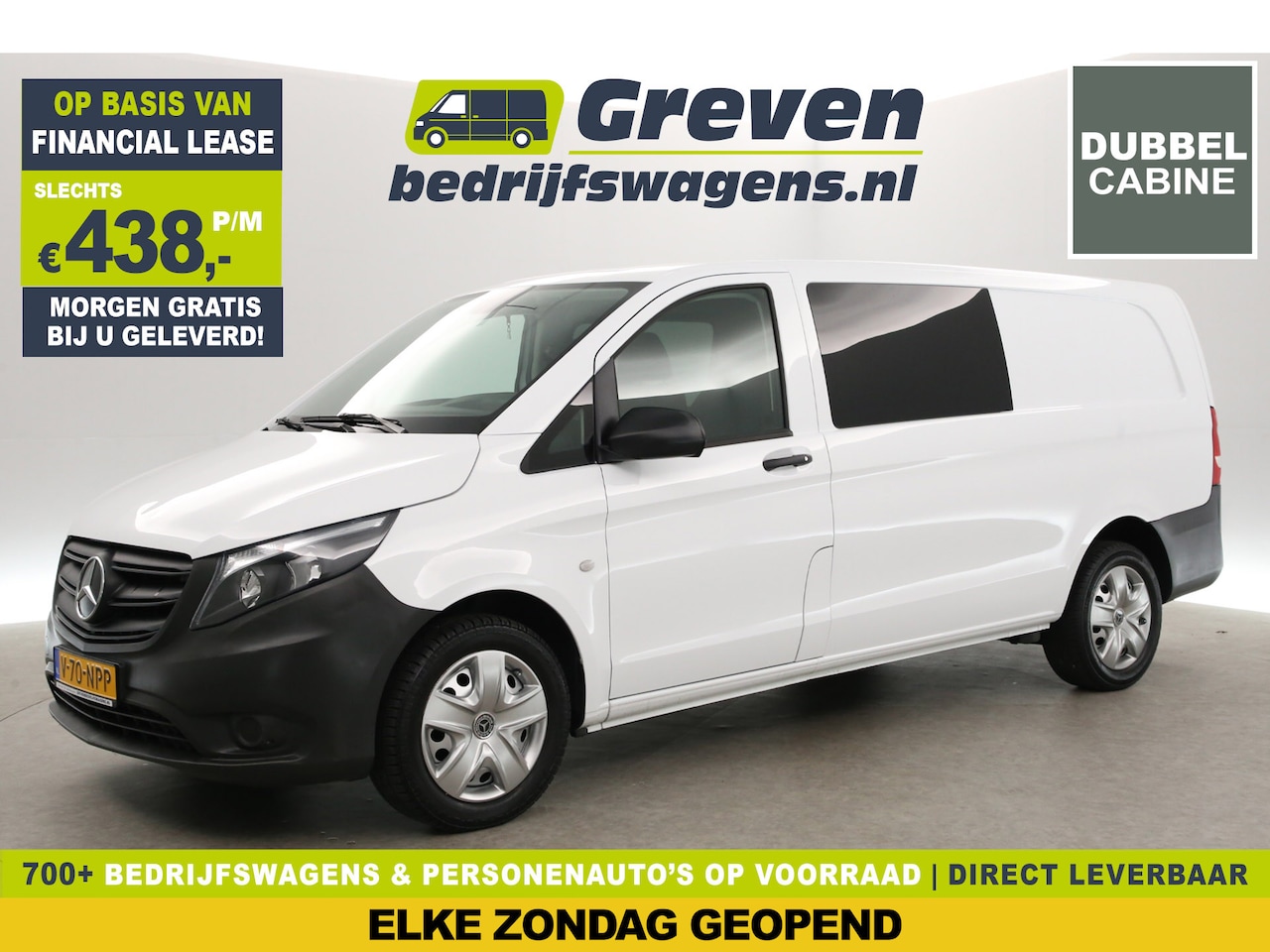 Mercedes-Benz Vito - 114 CDI Extra Lang | Aut. | DC | 6 Pers. | Airco | Adap. Cruise | Camera | Carplay | Navi - AutoWereld.nl