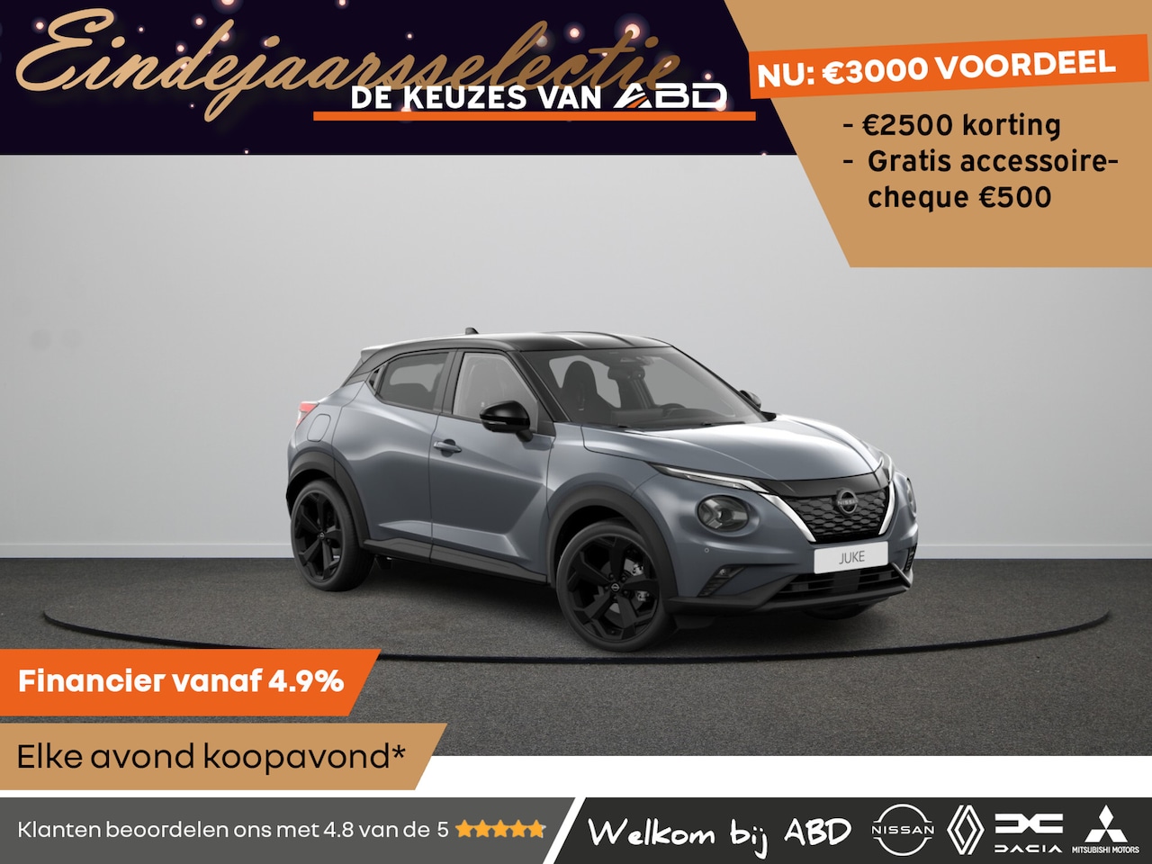 Nissan Juke - N-Design + Technology Pack + Light Cold Pack 1.6L HYBRID 143 | 17" Lichtmetalen velgen | 1 - AutoWereld.nl