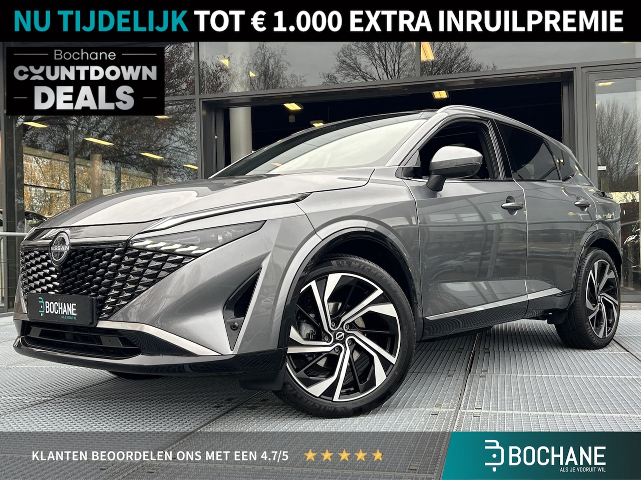 Nissan Qashqai - 1.3 MHEV Xtronic Tekna Plus | Panoramadak | 360° camera | Navigatie | Apple Carplay - AutoWereld.nl