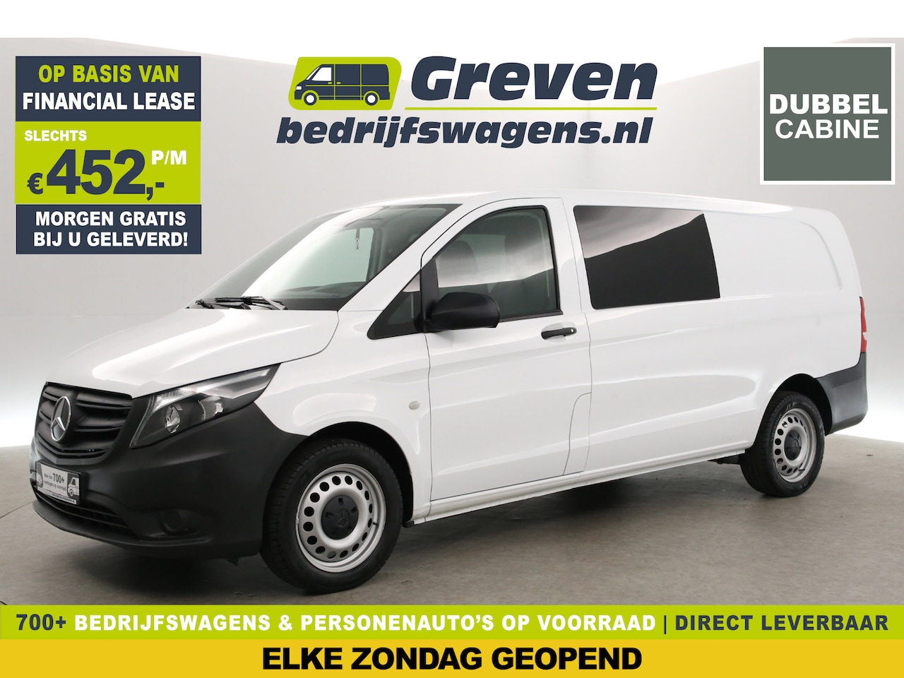 Mercedes-Benz Vito - 114 CDI Extra Lang | DC | 6 Pers. | Aut. | Airco | Adap. Cruise | 3-Zits | Carplay | Camer - AutoWereld.nl