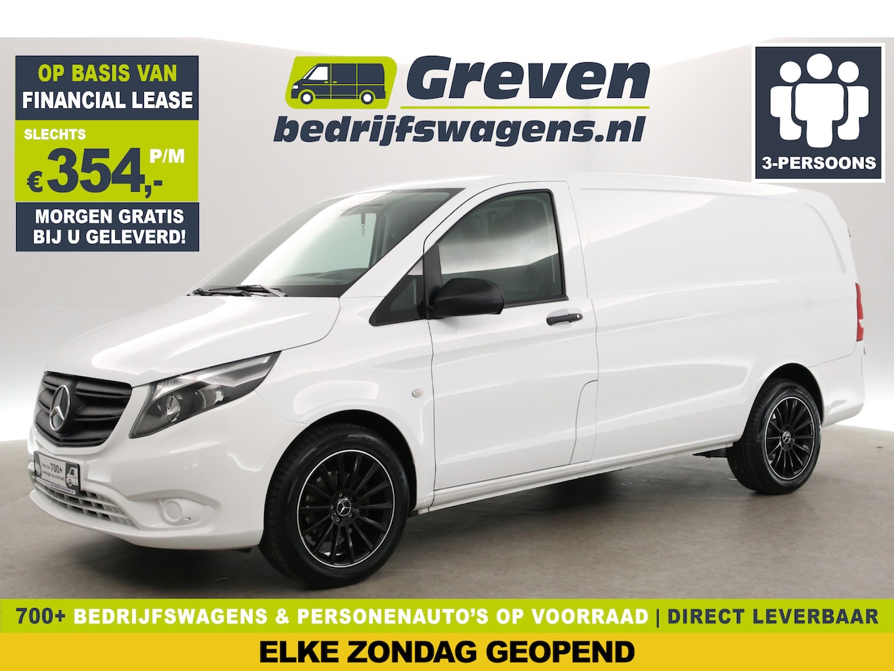 Mercedes-Benz Vito - 114 CDI Lang | Automaat | Airco | Cruise | 3-Zits | Trekh. | Carplay | Stoelverw. | 18''LM - AutoWereld.nl