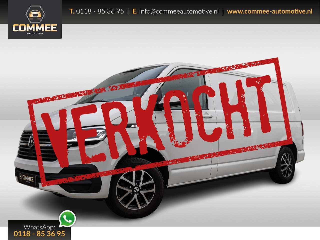 Volkswagen Transporter - 6.1 150PK L2H1 incl inrichting LED I CAM I Clima I ACC - AutoWereld.nl