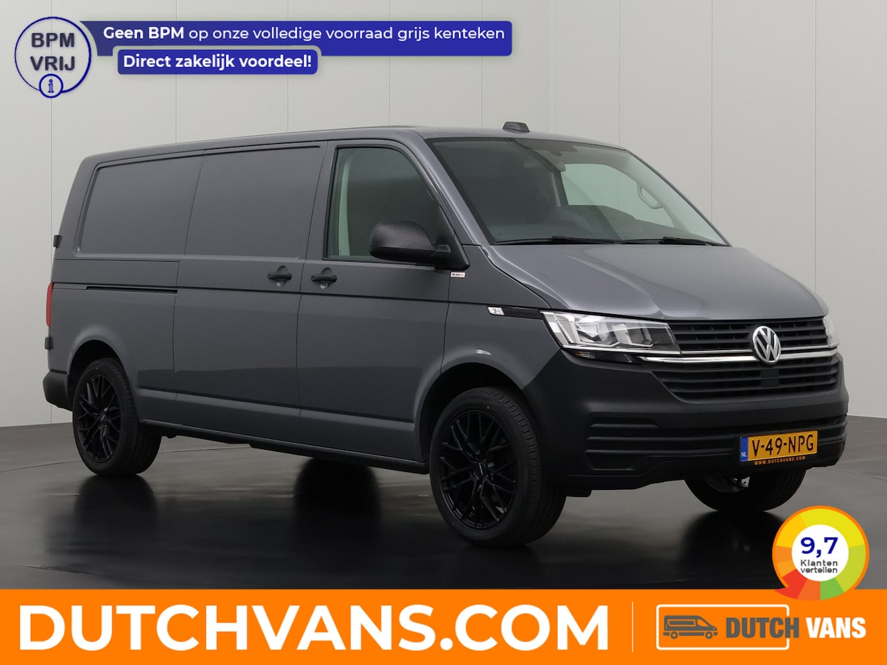 Volkswagen Transporter - 2.0TDi 150PK DSG Automaat Lang | Navigatie | Camera | Airco | Cruise | 3-Persoons | Trekha - AutoWereld.nl