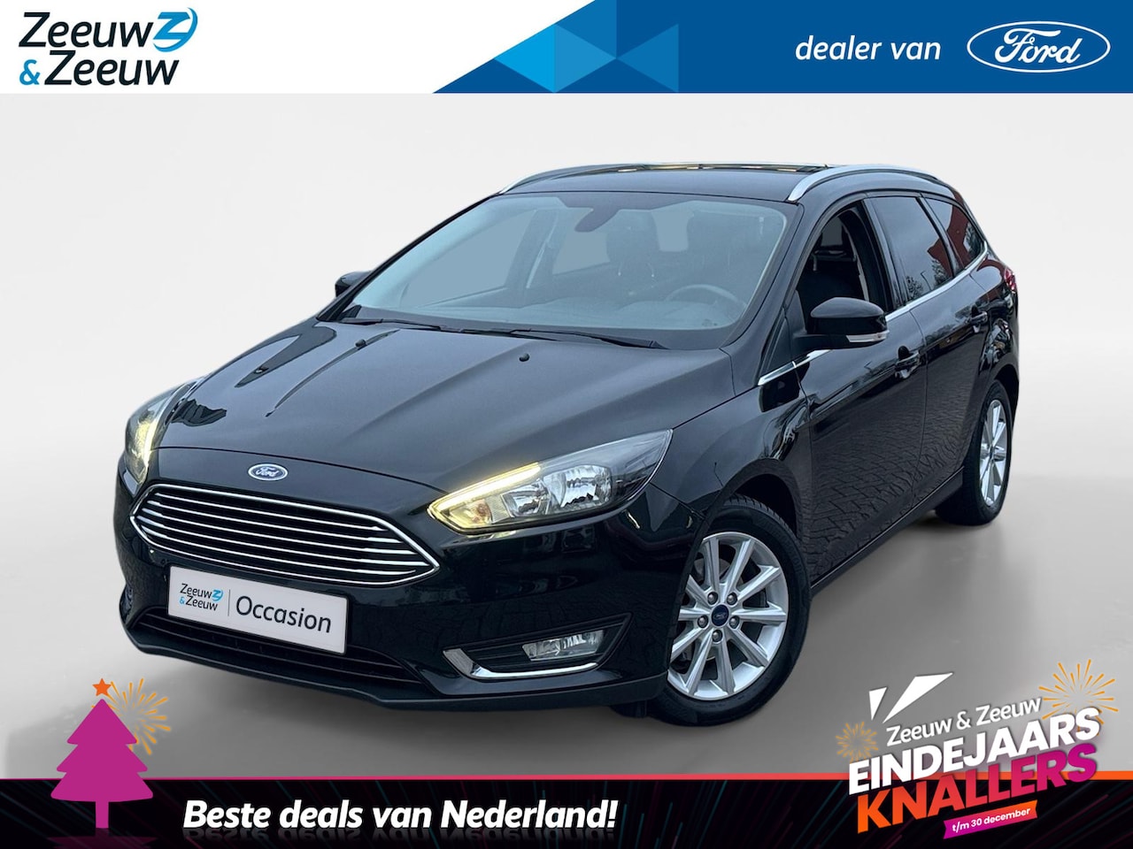 Ford Focus Wagon - 1.0 Titanium |Apple Carplay/Android Auto| Trekhaak| Sportstoelen| 12 maanden Bovag garanti - AutoWereld.nl