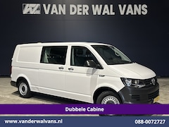 Volkswagen Transporter - 2.0 TDI 150pk L2H1 Dubbele Cabine Euro6 Airco | 6-Zits | Cruisecontrol 2500kg trekhaak