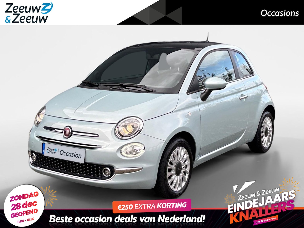 Fiat 500 - 70PK Hybrid Dolcevita Finale | 1e eigenaar | Panorama Dak | Airco | Navi | Apple CarPlay/A - AutoWereld.nl