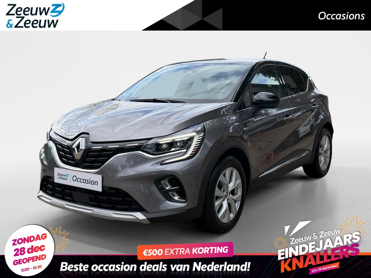 Renault Captur - 1.6 E-Tech Hybrid 145 Intens AIRCO NAVIGATIE APPLE CARPLAY/ANDROID AUTO ACHTERRUIT RIJ CAM - AutoWereld.nl