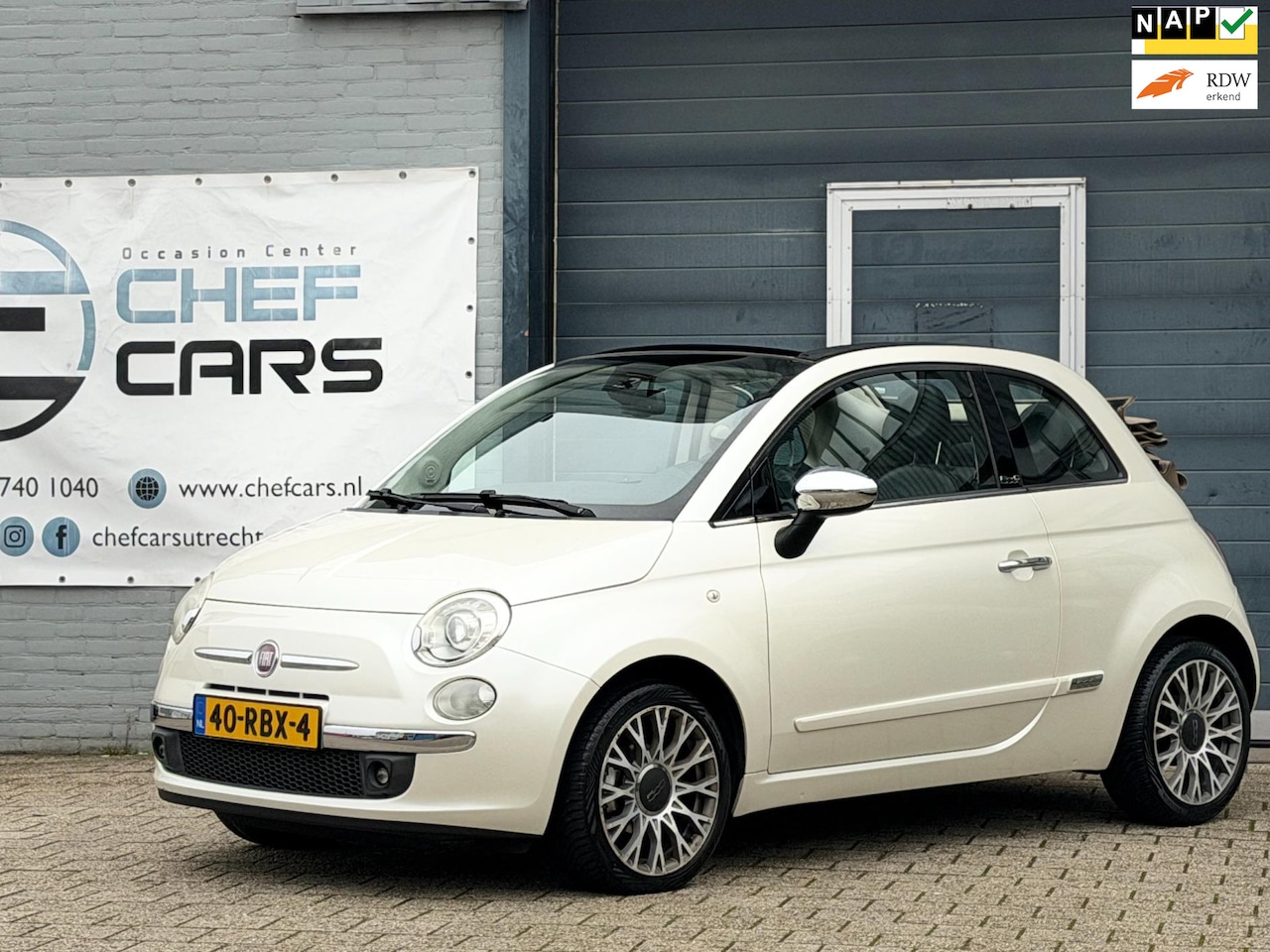 Fiat 500 C - 1.2|CABRIO|NAP|AIRCO|LEER|PDC|1EIGENAAR|TOPSTAAT! - AutoWereld.nl