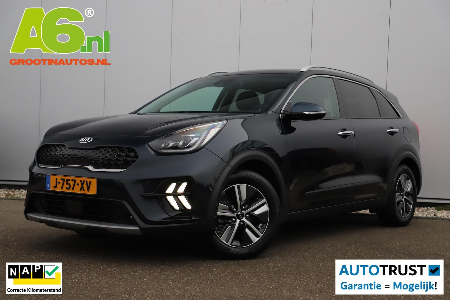 Kia Niro - 1.6 GDi Hybrid DynamicPlusLine Trekhaak Lederen Bekleding Stuur & Stoelverwarming Navigati - AutoWereld.nl