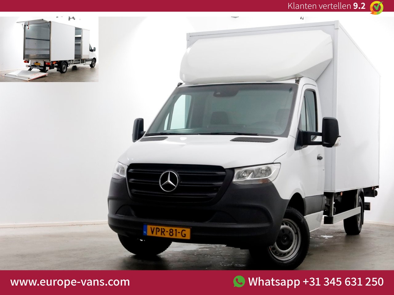 Mercedes-Benz Sprinter - 314 CDI 143pk Bakwagen met laadklep en zijdeur L440 1026kg laadverm. 05-2022 - AutoWereld.nl