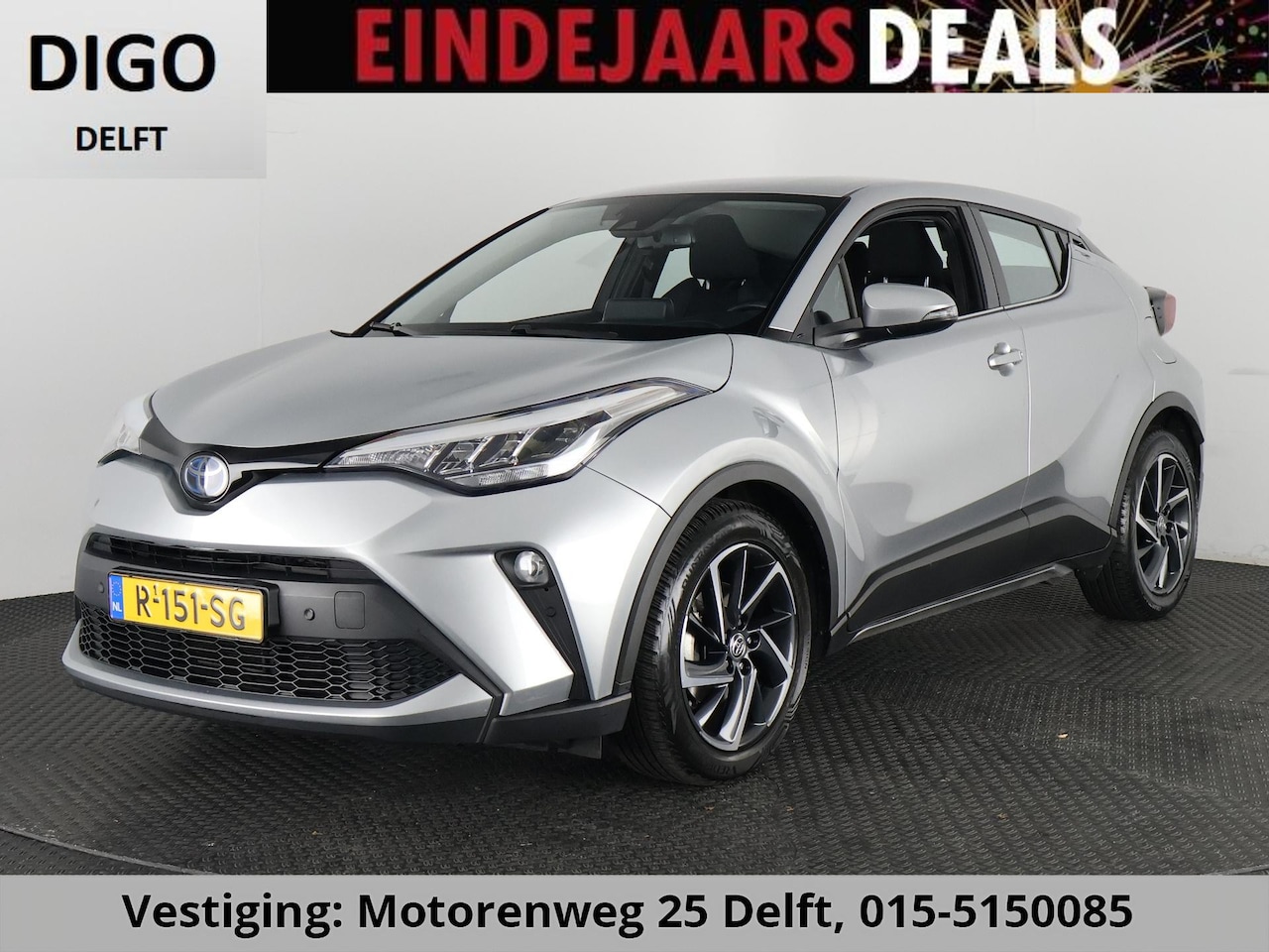Toyota C-HR - 2.0 HYBRIDE DYNAMIC BIJNA 2023 GARANTIE 11-2032 NAVI. HALF LEDER. 182 PK. PDC V+A.CAMERA. - AutoWereld.nl