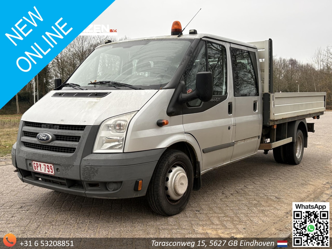 Ford Transit - 350L 2.4 TDCI Ambiente EF Dubbel Cabine | € 6.450,- NETTO| | Dubbel Lucht | Open Laadbak | - AutoWereld.nl