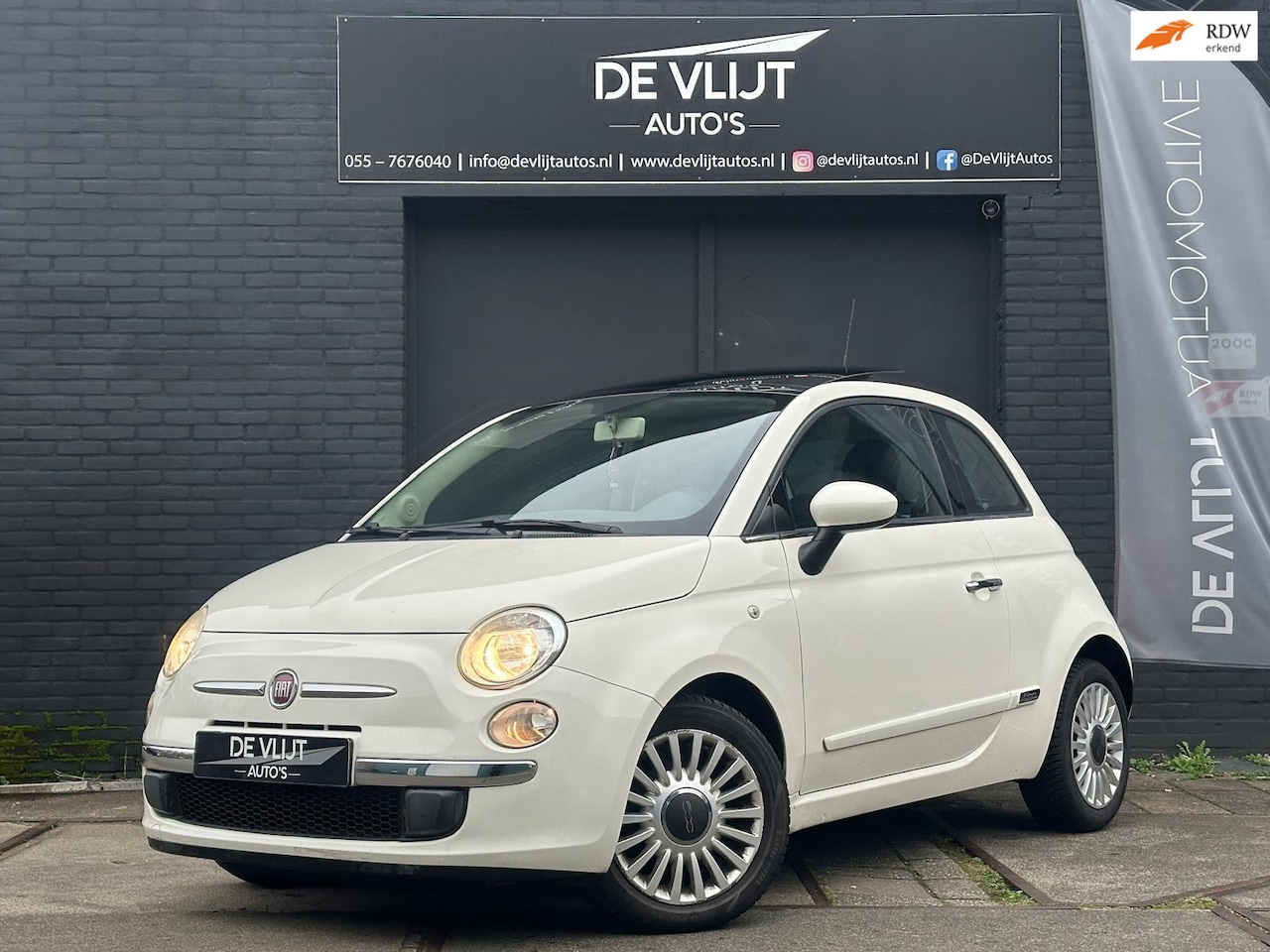 Fiat 500 - 1.2 Lounge | Pano | Automaat | Multimedia | Airco | Elek Ramen | City Stand | LM 15 | Mist - AutoWereld.nl