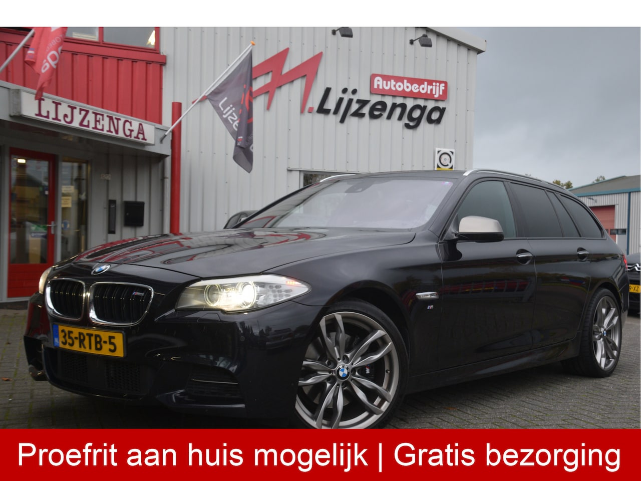 BMW 5-serie Touring - 535d Leer | Pano | Navi | PDC | LMV | Bluetooth | Camera | Afneembare trekhaak - AutoWereld.nl