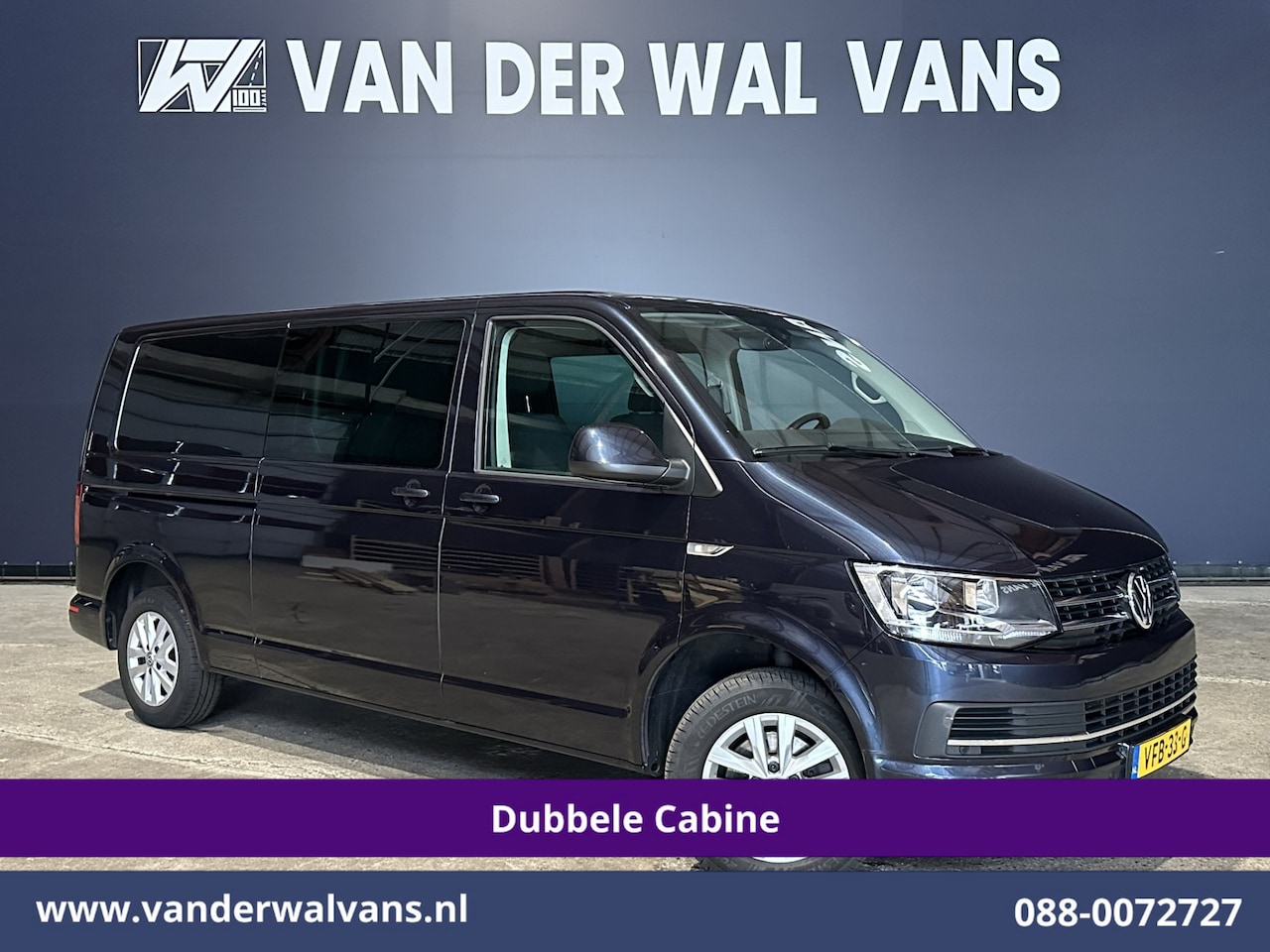 Volkswagen Transporter - 2.0 TDI 150pk Automaat L2H1 Dubbele Cabine Euro6 Airco | 5-Zits | Navigatie | LM Velgen Ap - AutoWereld.nl