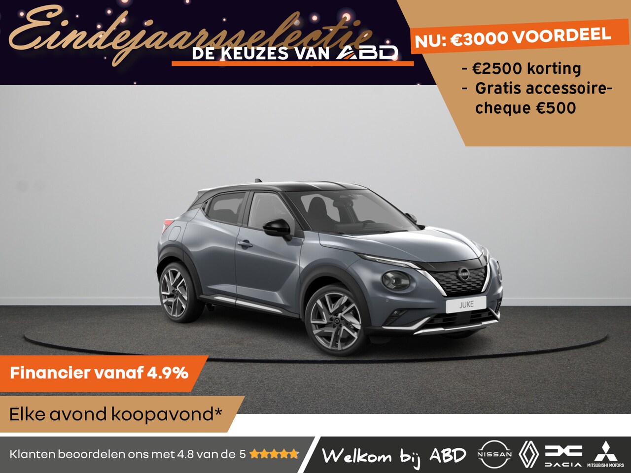 Nissan Juke - N-Design + Interior Pack + Cold Pack + Technology Pack 1.6L HYBRID 143 | 17" Lichtmetalen - AutoWereld.nl