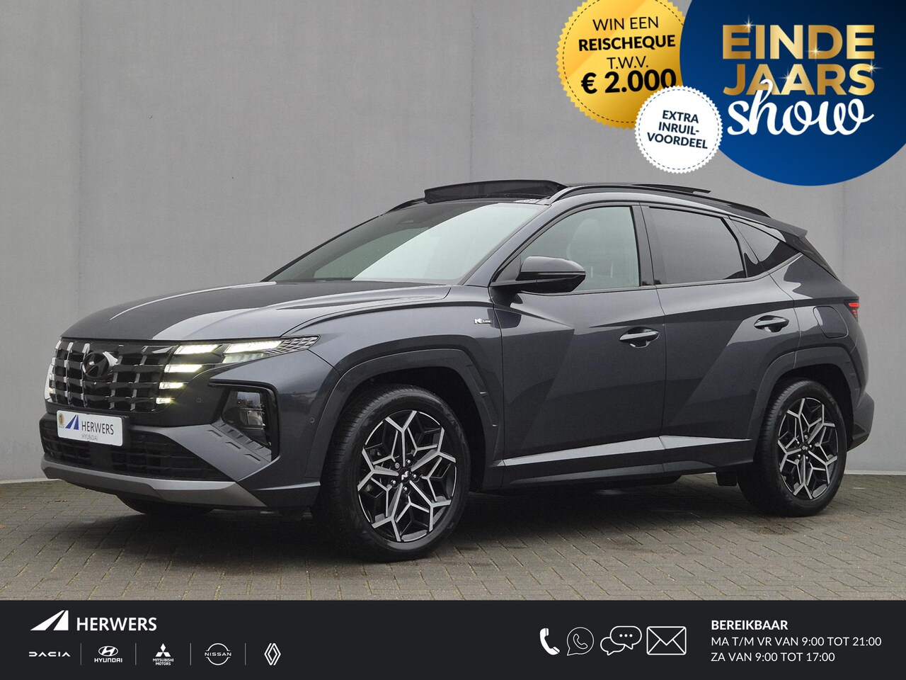 Hyundai Tucson - 1.6 T-GDI PHEV N Line Sky 4WD Automaat / Fabrieksgarantie tot 23-09-2027 / Accu SOH 100% / - AutoWereld.nl