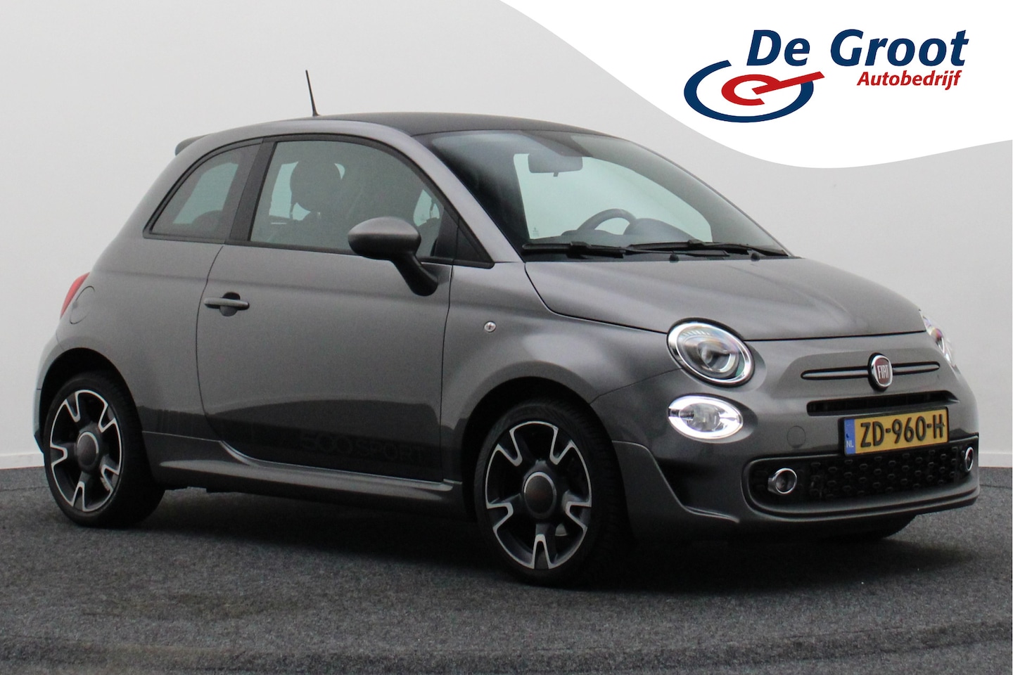 Fiat 500 - 0.9 TwinAir Turbo Sport Climate, Apple Carplay, Cruise, Navigatie, LED, PDC, 16" - AutoWereld.nl