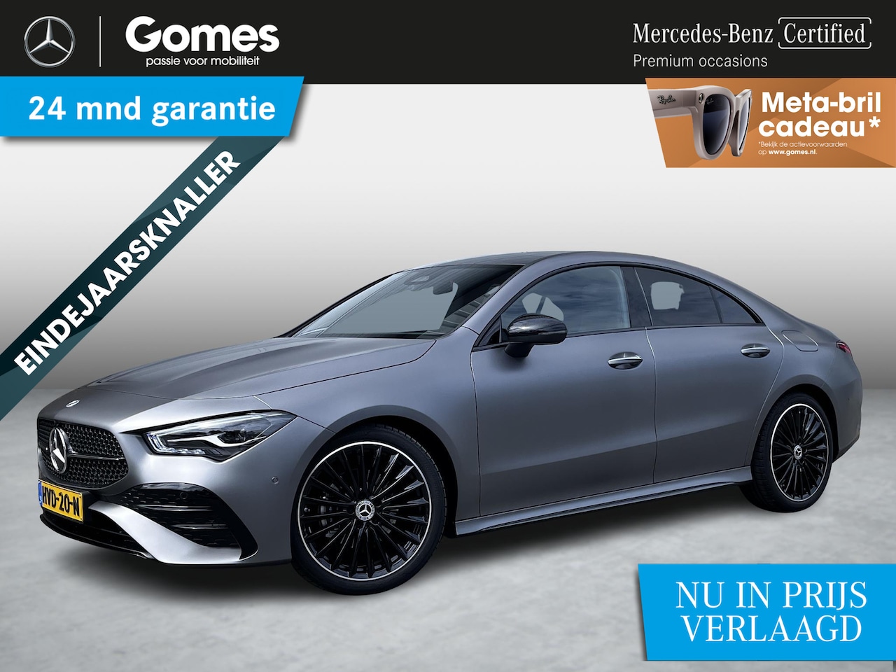 Mercedes-Benz CLA-Klasse - 180 Star Edition AMG | Matgrijs | Panoramadak | Night Pakket | Burmester Surround Sound | - AutoWereld.nl