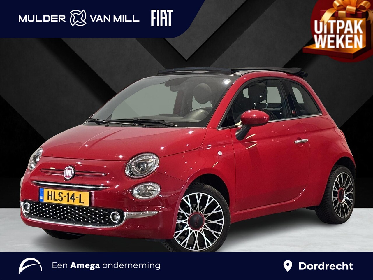Fiat 500 C - Cabio RED 1.0 Hybrid 70pk | NAVI | CLIMA | DAB+ | 16" LM-VELGEN | APPLE CARPLAY / ANDROID - AutoWereld.nl