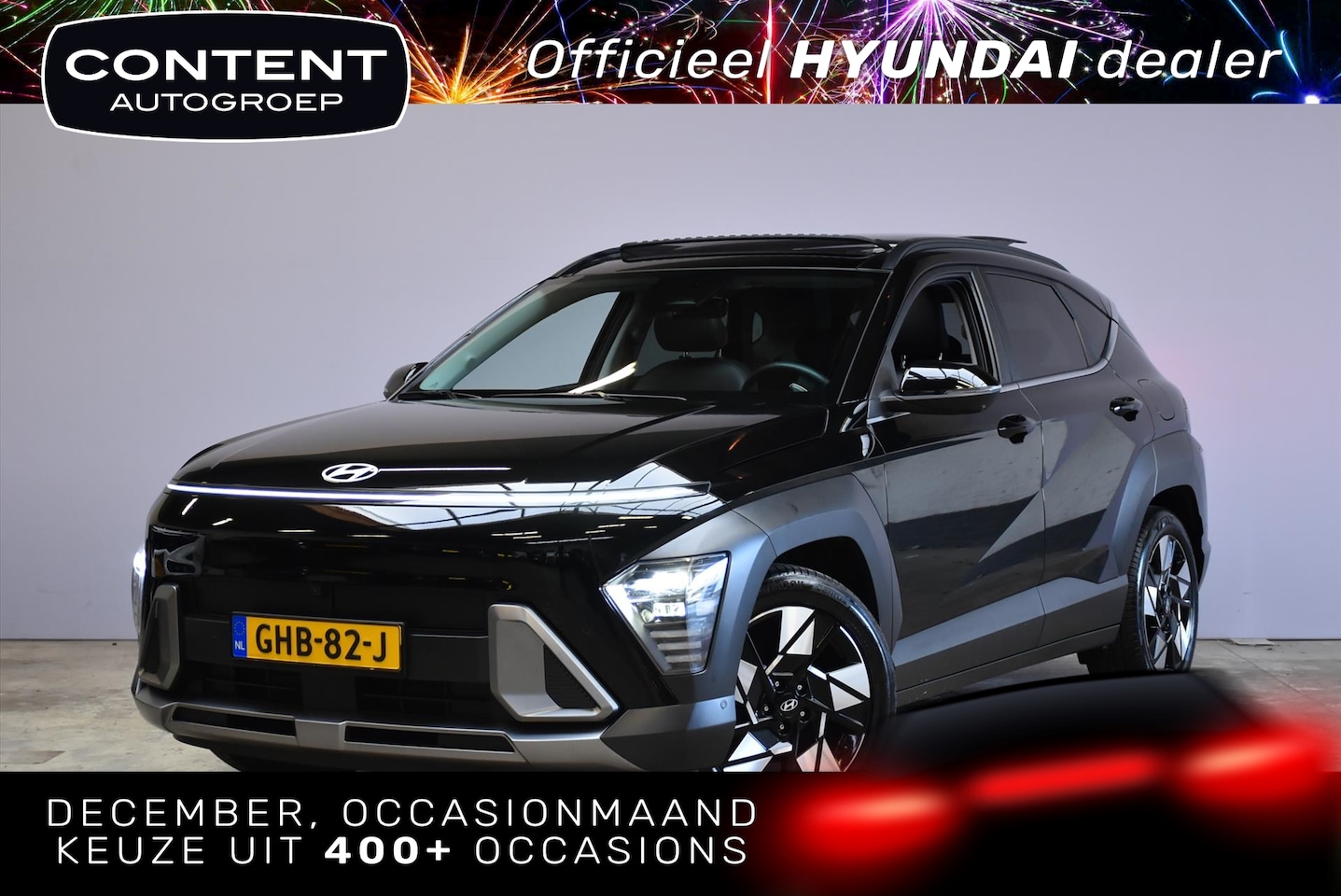 Hyundai Kona - 1.6i Hybride Automaat Premium Sky I Schuifdak - AutoWereld.nl