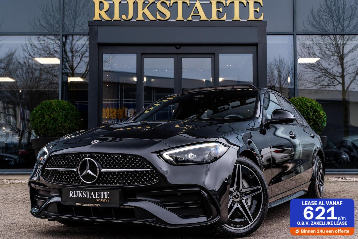 Mercedes-Benz C-klasse - C300e C300e AMG|PANO|BURMESTER|360 CAMERA|18’’ - AutoWereld.nl
