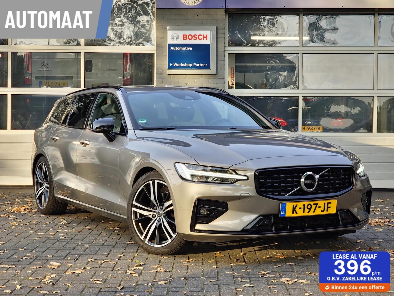 Volvo V60 - 2.0 B3 R-Design|Automaat|Trekhaak|H&K-audio|Black-pack|19-inch| - AutoWereld.nl