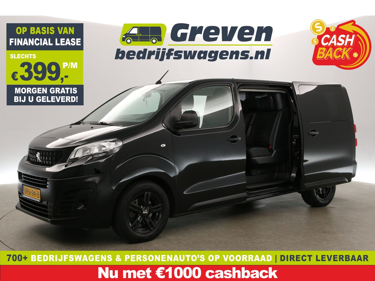 Peugeot Expert - 2.0 BlueHDI 145PK L3H1 | DC | Airco | Carplay | Cruise | 2xSchuifdeur | Parkeersensoren - AutoWereld.nl